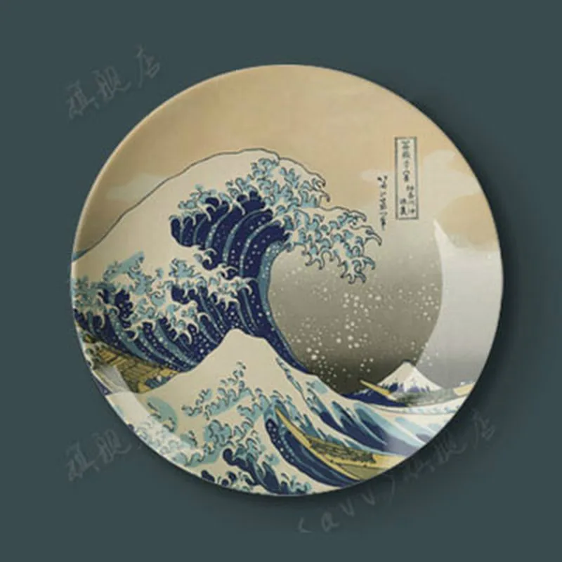 10 дюймов Fu Yue тридцать шесть видов Hokusai праздник день Тип декоративная тарелка подвесная тарелка Керамическая Тарелка декоративная тарелка настенная
