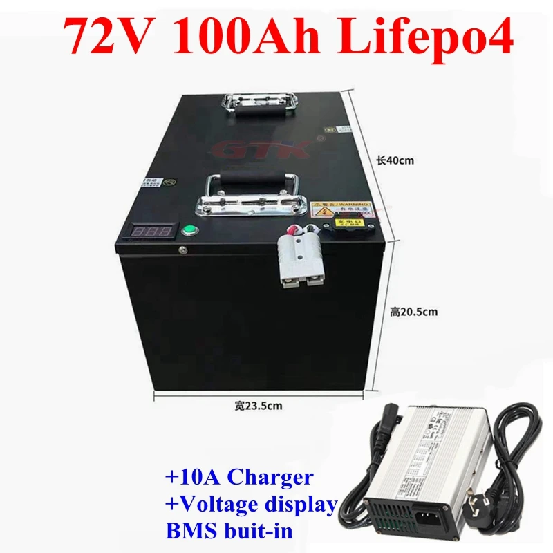 Литиевый аккумулятор GTK lifepo4 на заказ 72 в 100 А BMS 100A для электрического мотоцикла