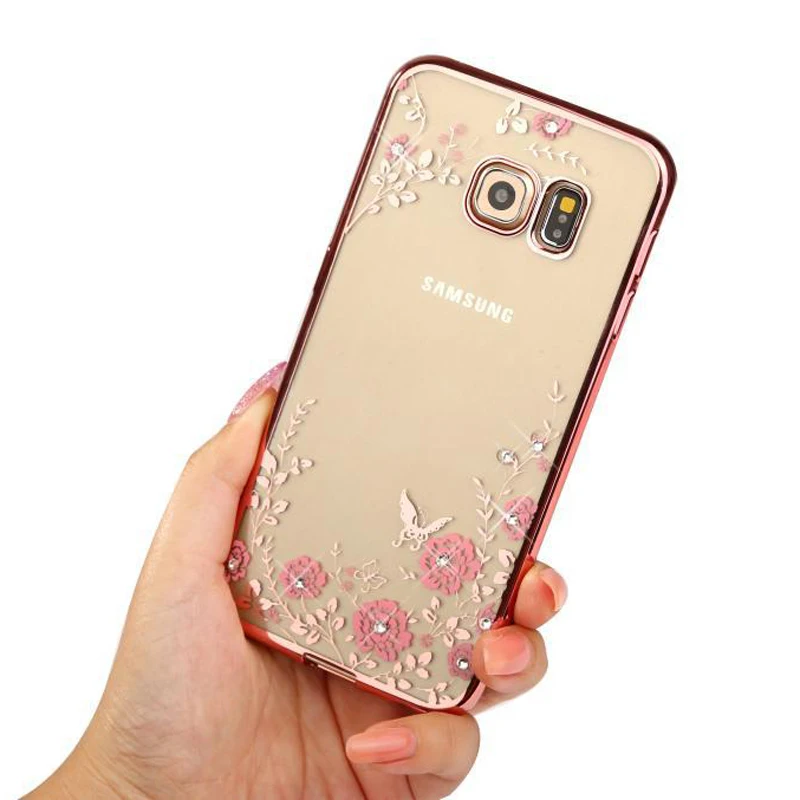 Bling Diamond Clear Case для Samsung Galaxy S7 Edge Силиконовые крышка Luxury ТПУ S 7 край Крышки Coque|case for