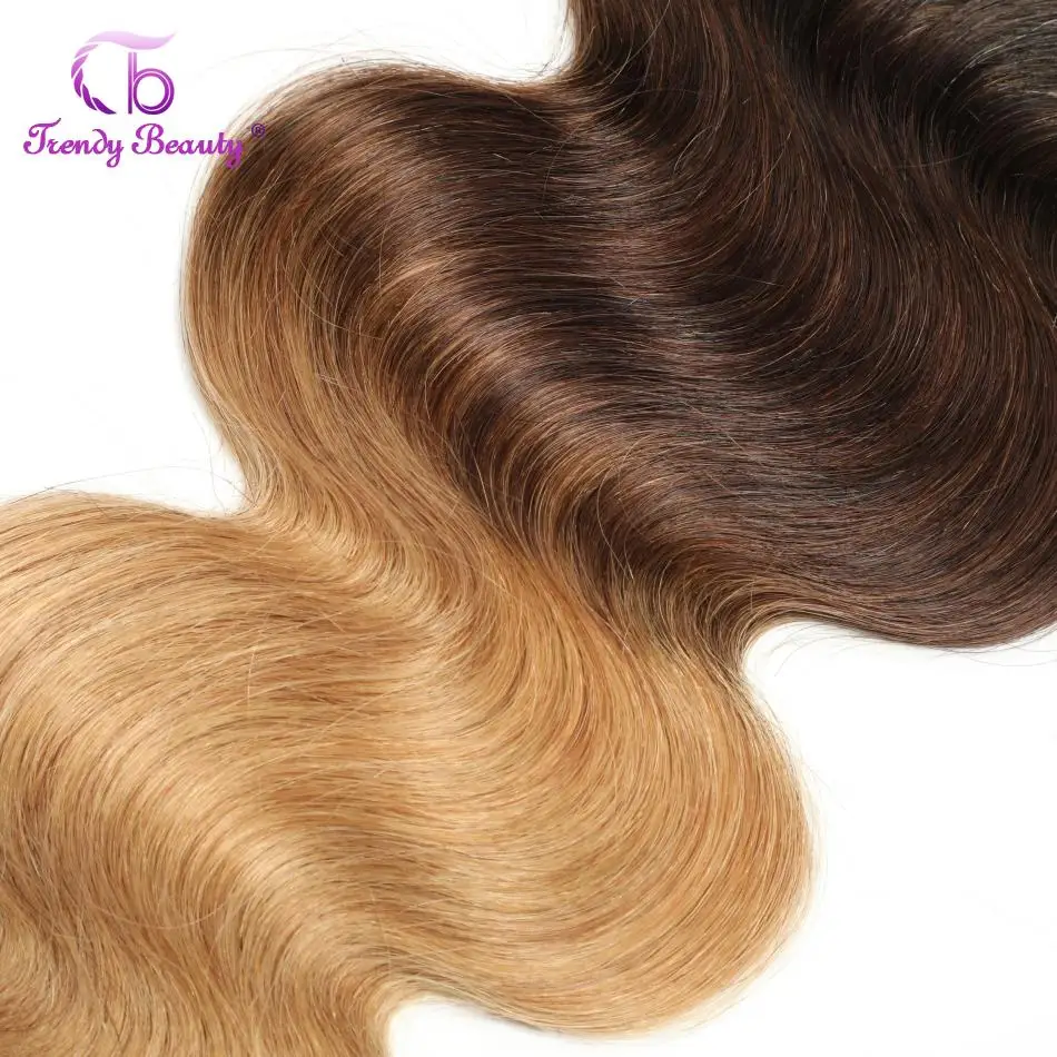 Бразильские волнистые волосы Омбре 1B/4/27 Remy человеческие плетеные натуральные