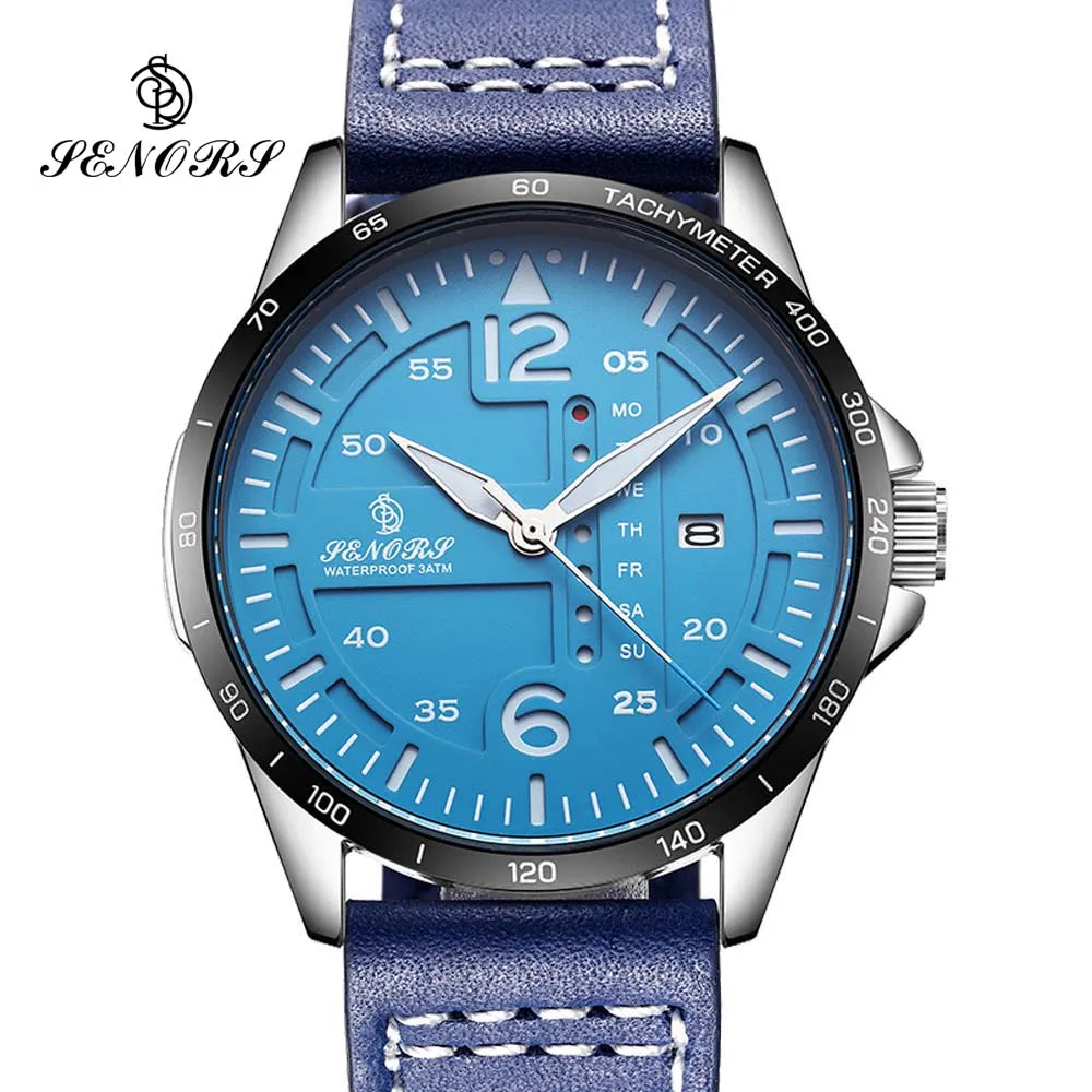 Top Luxury Brand Men Sports Watches Men's Quartz Date Clock Man Leather Army Military Wrist Watch Relogio Masculino Gift - Цвет: 06