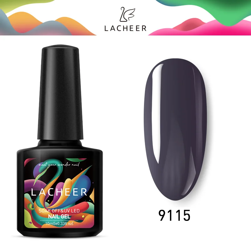 9115 Lacheer УФ-гель для ногтей, впитывающий Гибридный гвоздь, Полупостоянный светодиодный лак, сделай сам, дизайн ногтей, блестящий УФ-гель, эмаль - Цвет: 9115