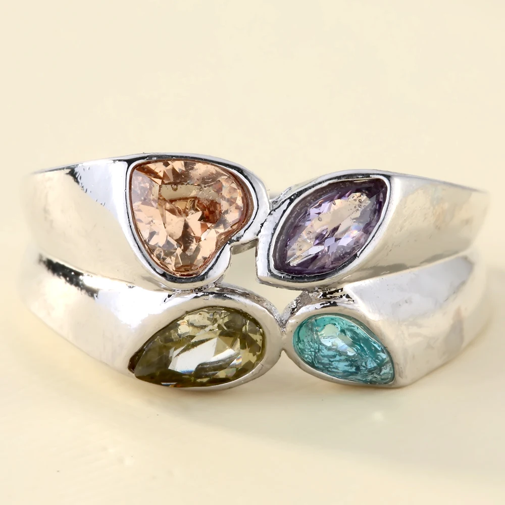 Женское кольцо с кристаллами 4 цвета|open ring|fashion rings for womenrings women |