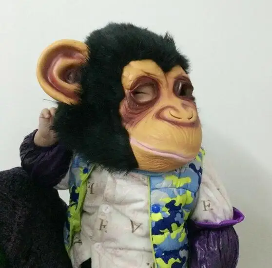 Кинг Конг Горилла маска на голову Хэллоуин/Рождественский костюм Театр проп