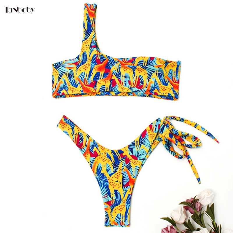 Женский купальный костюм Maillot De Bain бикини в стиле ретро с бретельками сексуальный