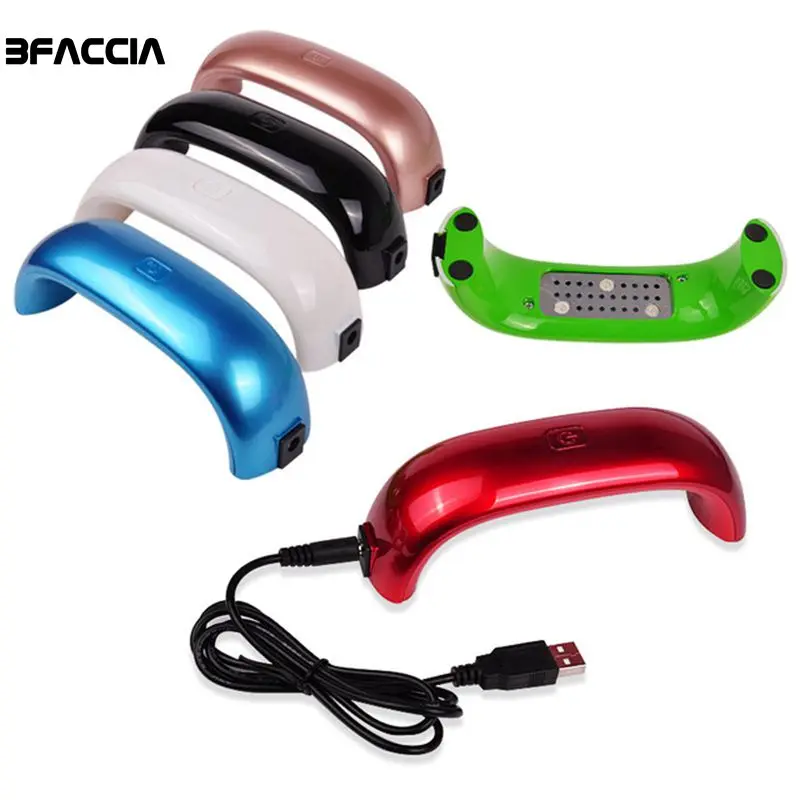 Bfaccia УФ-мини-светодиоды лампа сушка ногтей уход 9 Вт Портативный usb-кабель для