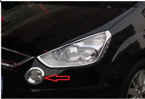 

Bright Chrome FRONT FOG LAMP COVER TIRM for Ford S-MAX SMAX 2007 2008 2009-2012