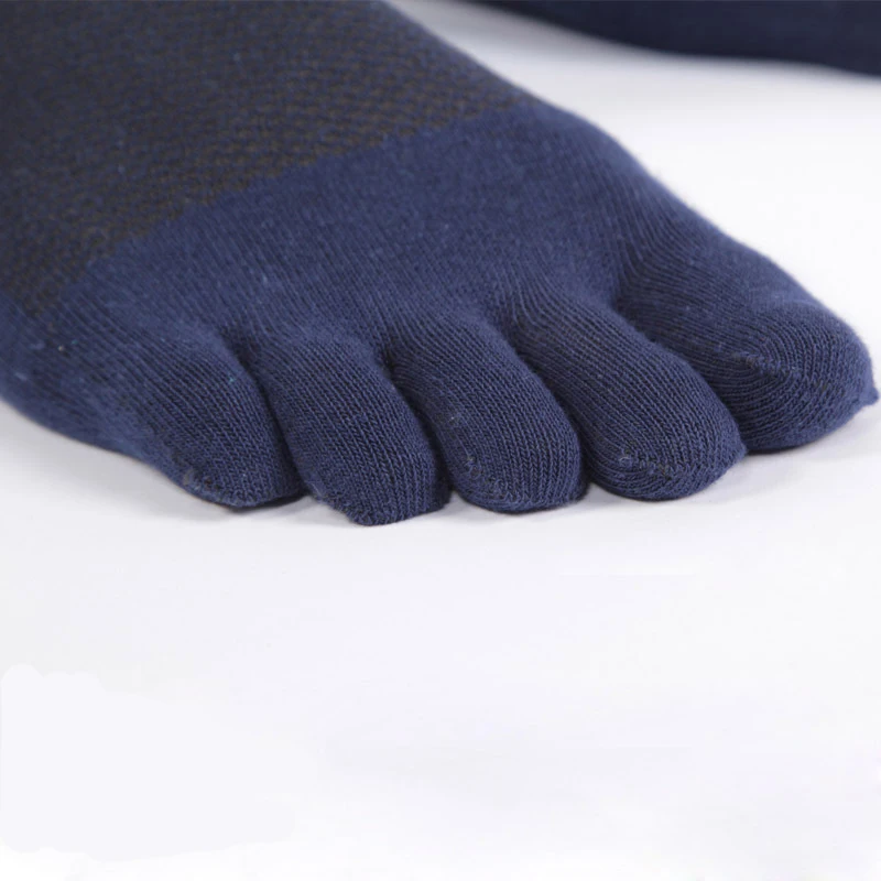 Носки мужские из мягкого хлопка удобные повседневные до щиколотки с пятью