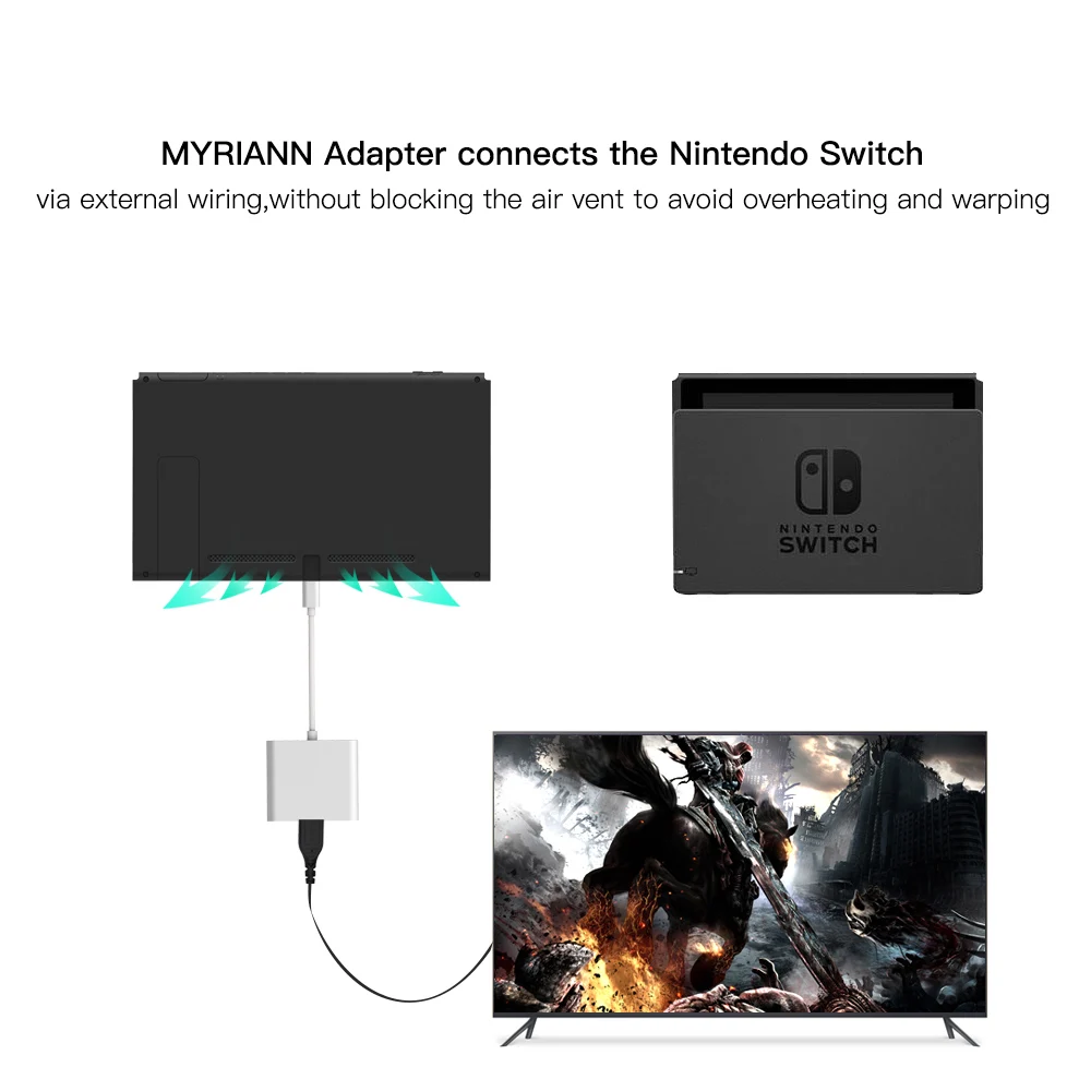 Плата адаптер MYRIANN 1080P HDMI Type C для Nintendo Switch ТВ кабель преобразователь Switch|dock hdmi|dock
