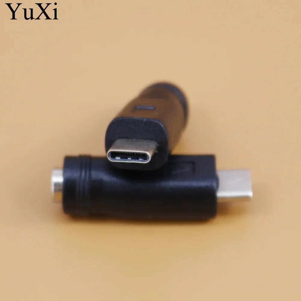 Адаптер питания постоянного тока YuXi переходник с USB Type-C папа на 5 5x2 1 мм мама