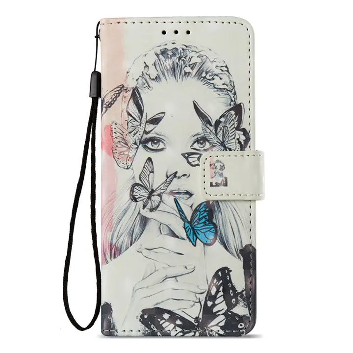 Blue Butterfly Girl Новое поступление чехол для Xiaomi mi A1 5X Red mi 4A Note 4 4X 5A Note4X Note5A премьер-Чехол кожаный силиконовый чехол для телефона на магните чехол P03E - Цвет: Blue Butterfly Girl