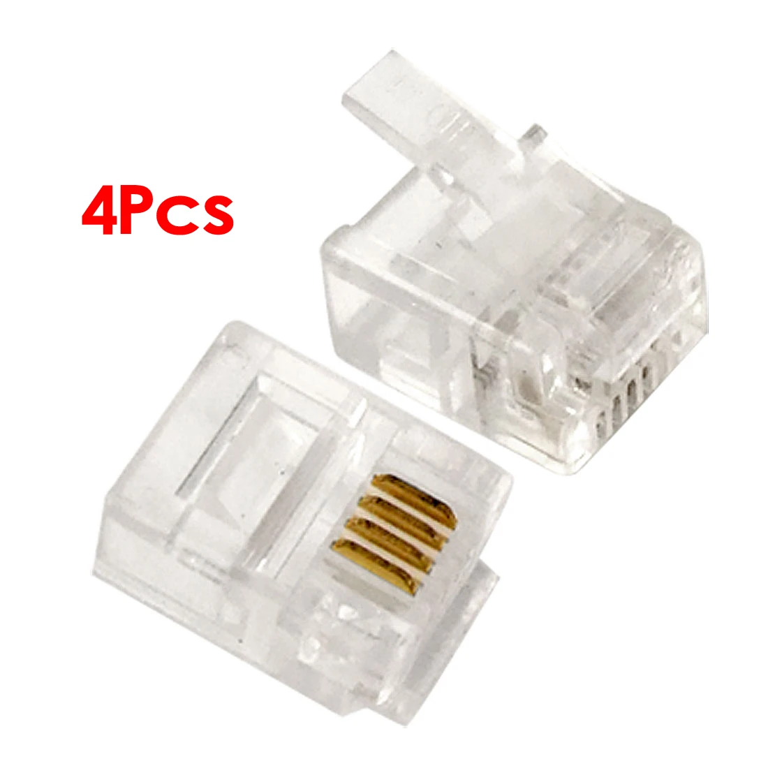Новый стиль 4 шт 6P4C Pin RJ11 телефонный разъем прозрачный|jack asus|connector samtecjack electric |
