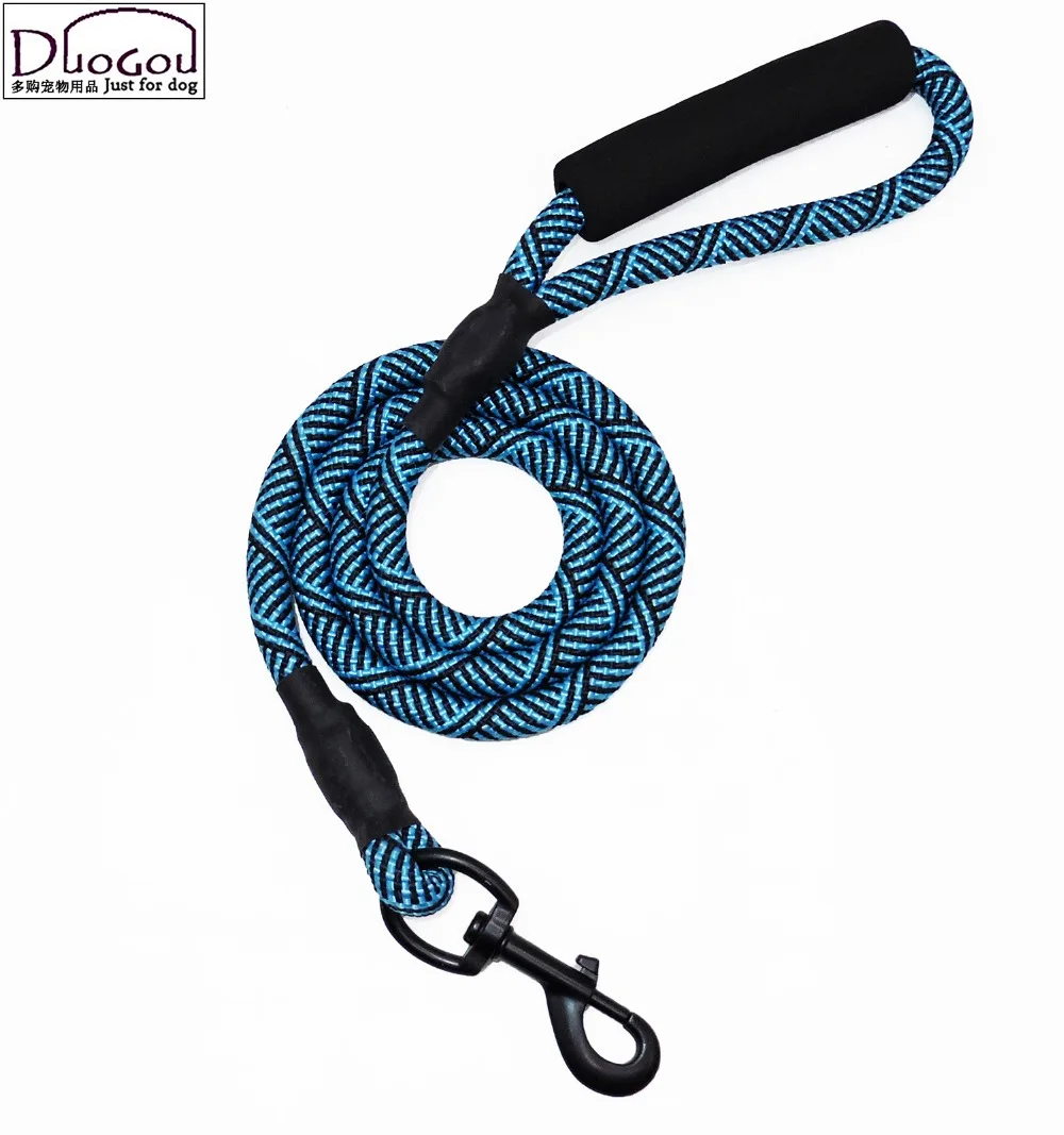 Поводок из прочного нейлона высокого качества с удобной ручкой для собак средний