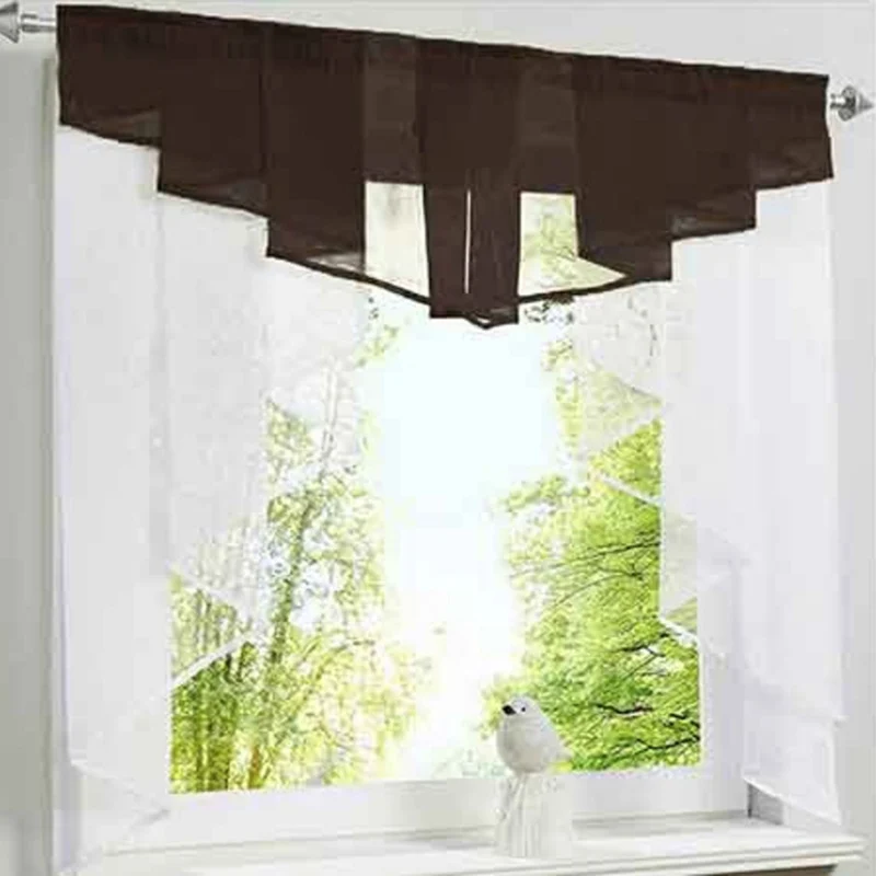 Style 05 Новые модные плиссированные дизайнерские цветные тюлевые балконные марлевые шторы для кухни, маленькие кофейные занавески, DL033-30 - Цвет: Style 05