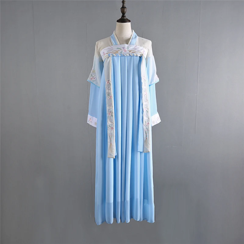 Новинка Hanfu Женский китайский стиль вышивка грудь юбка костюм свежее и