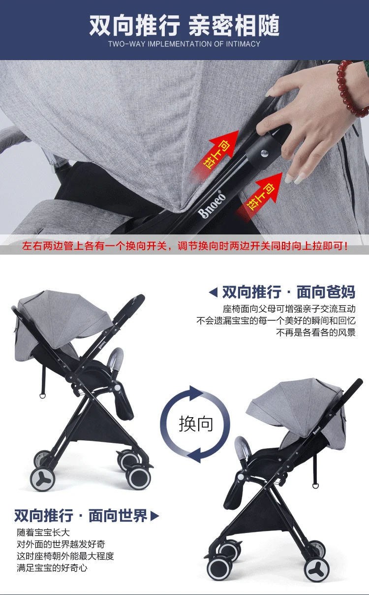 7KG Adjustable Luxury Two way Baby Stroller Portable High Landscape Reversible Pink Stroller Hot Mom Stroller Travel Pram