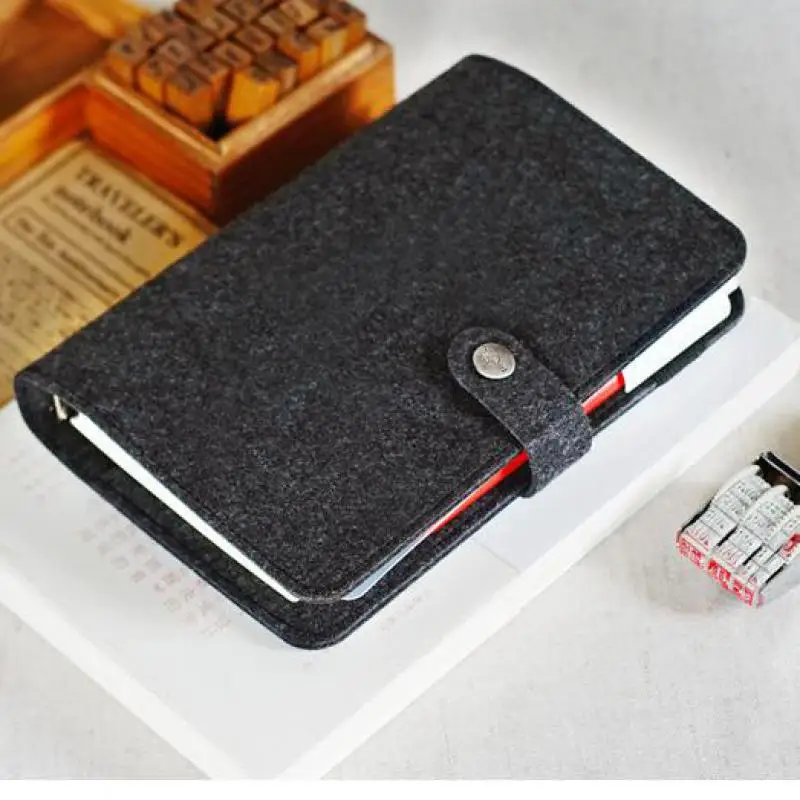Классический винтажный персональный органайзер чехол из фетра для бизнеса офиса