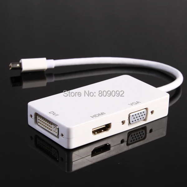 Mini DisplayPort (3 в 1) Кабель адаптер Thunderbolt Для HDMI/DVI/VGA для Apple Macbook|porte cable|vga display portcable adapter
