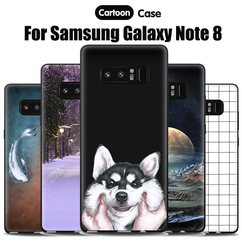JURCHEN силиконовый мягкий ТПУ для Samsung Galaxy Note 8 чехол N950 N950F N950n N950u N9500 N950fd задняя