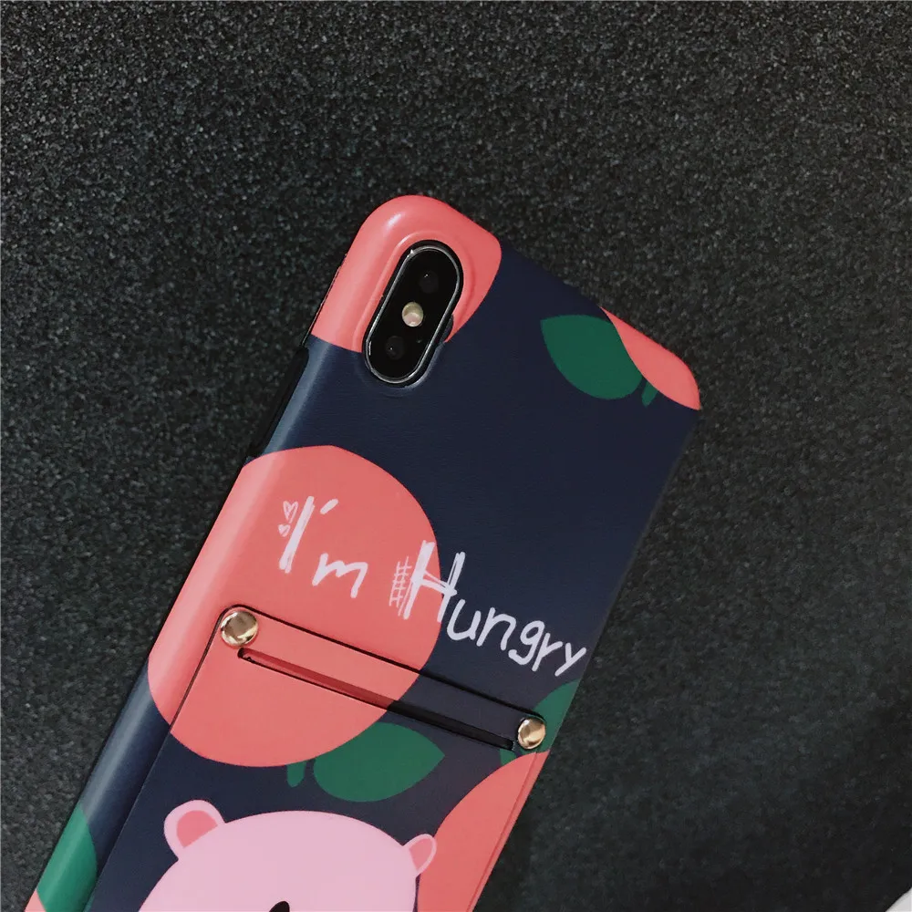 Чехол для телефона с милым рисунком поросенка из мультфильма для iPhone 11 pro Xs max X 7 8 6 6s Plus XR Модный чехол с карманом для карт
