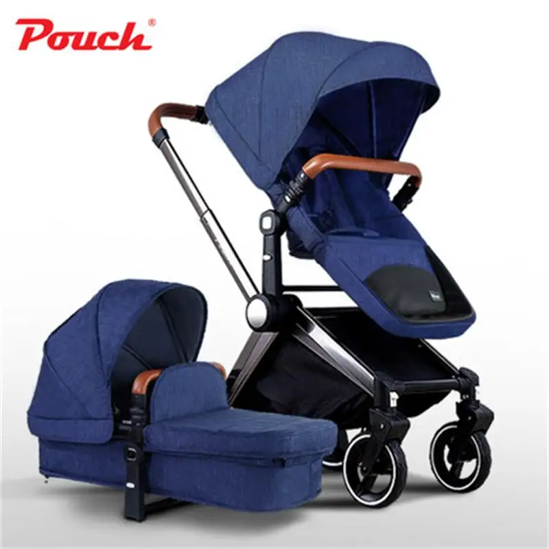 Роскошная детская коляска Adorbaby PouchP88 складная для новорожденных четыре колеса 6