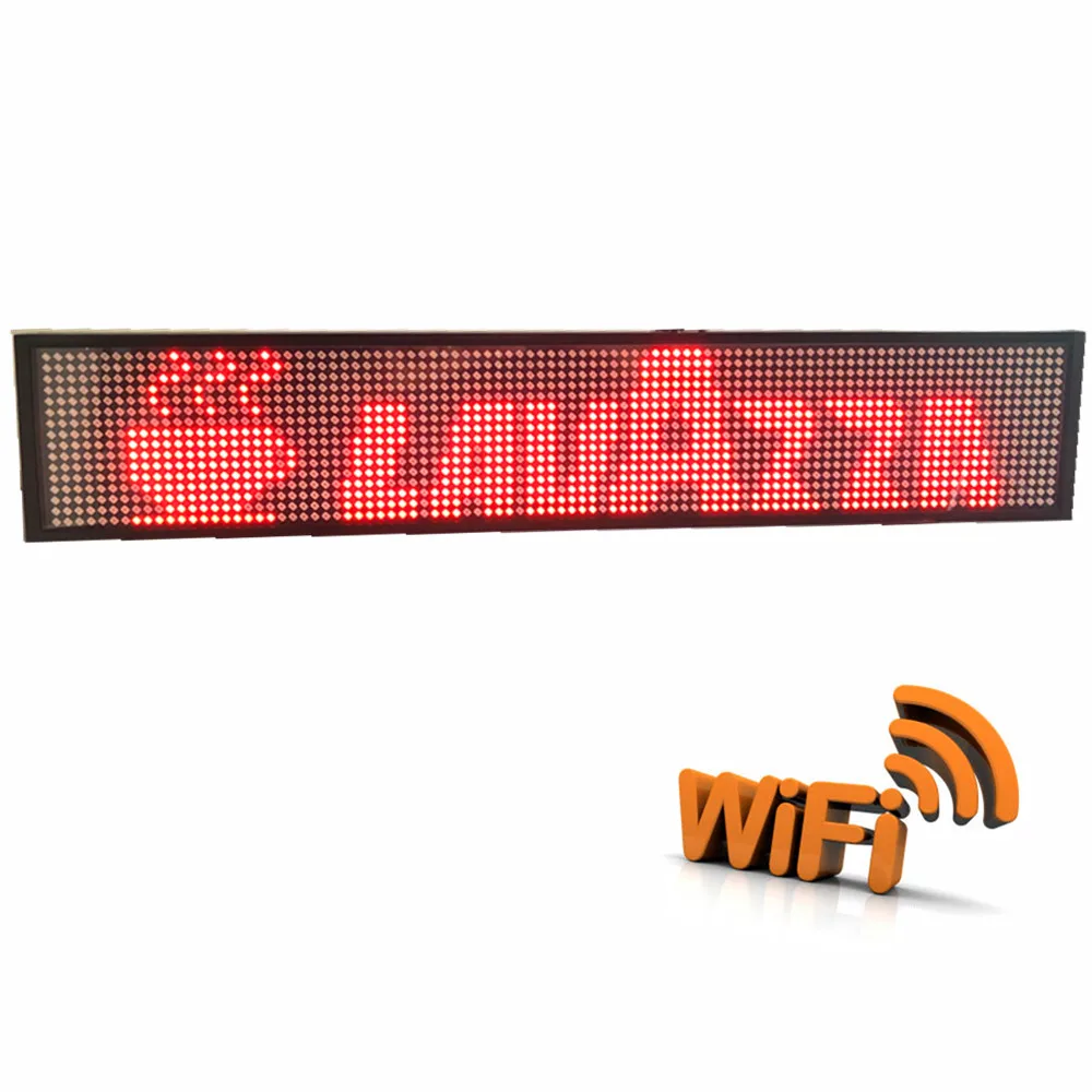 IOS APP P5mm wifi светодиодный дисплей Панель 2" новая технология SMD. Идеальный магазин кофе-бара приветствует открытые рекламные решения - Цвет: Красный