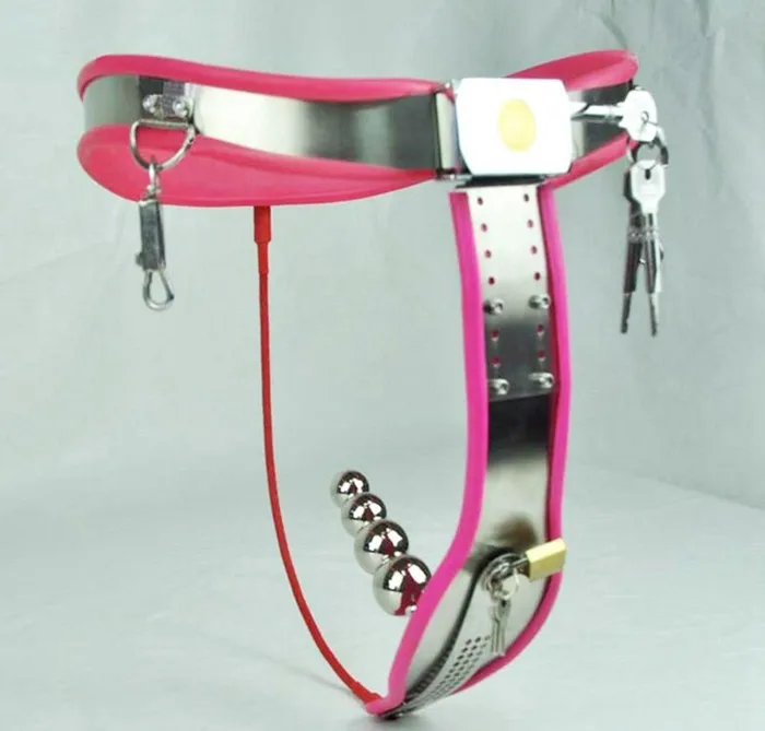 Женский пояс верности из нержавеющей стали в стиле дуги с вагинальной пробкой