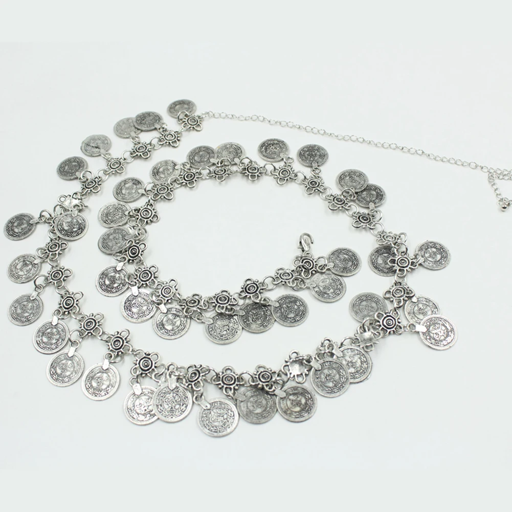 Новый посеребренный металлический болтающийся хиппи бохо цветок турецкий