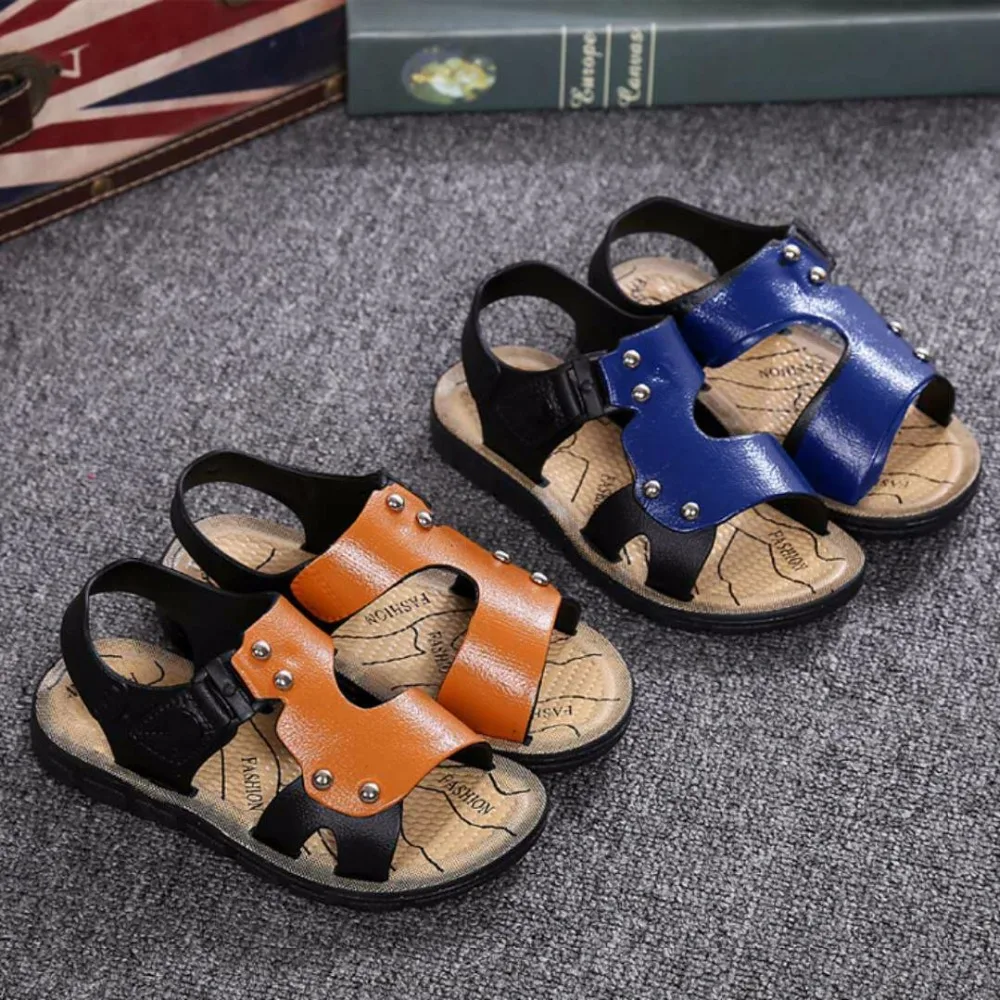 

2018 Summer Beach Boy Sandals Kids Fashion Sport Sandal Children Sandals For Boys Leather Casual Shoes