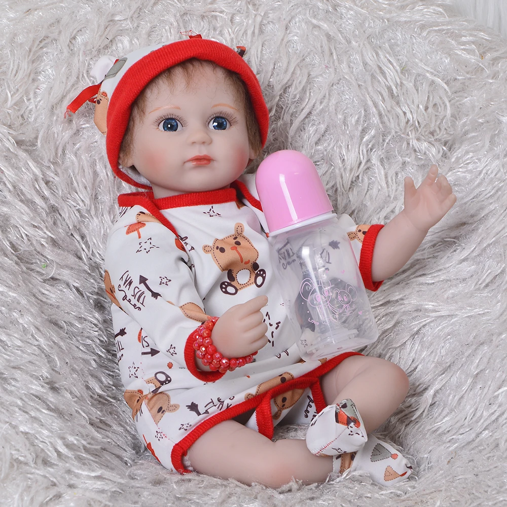Горячая Распродажа 43 см кукла новорожденная Мягкая силиконовая виниловая