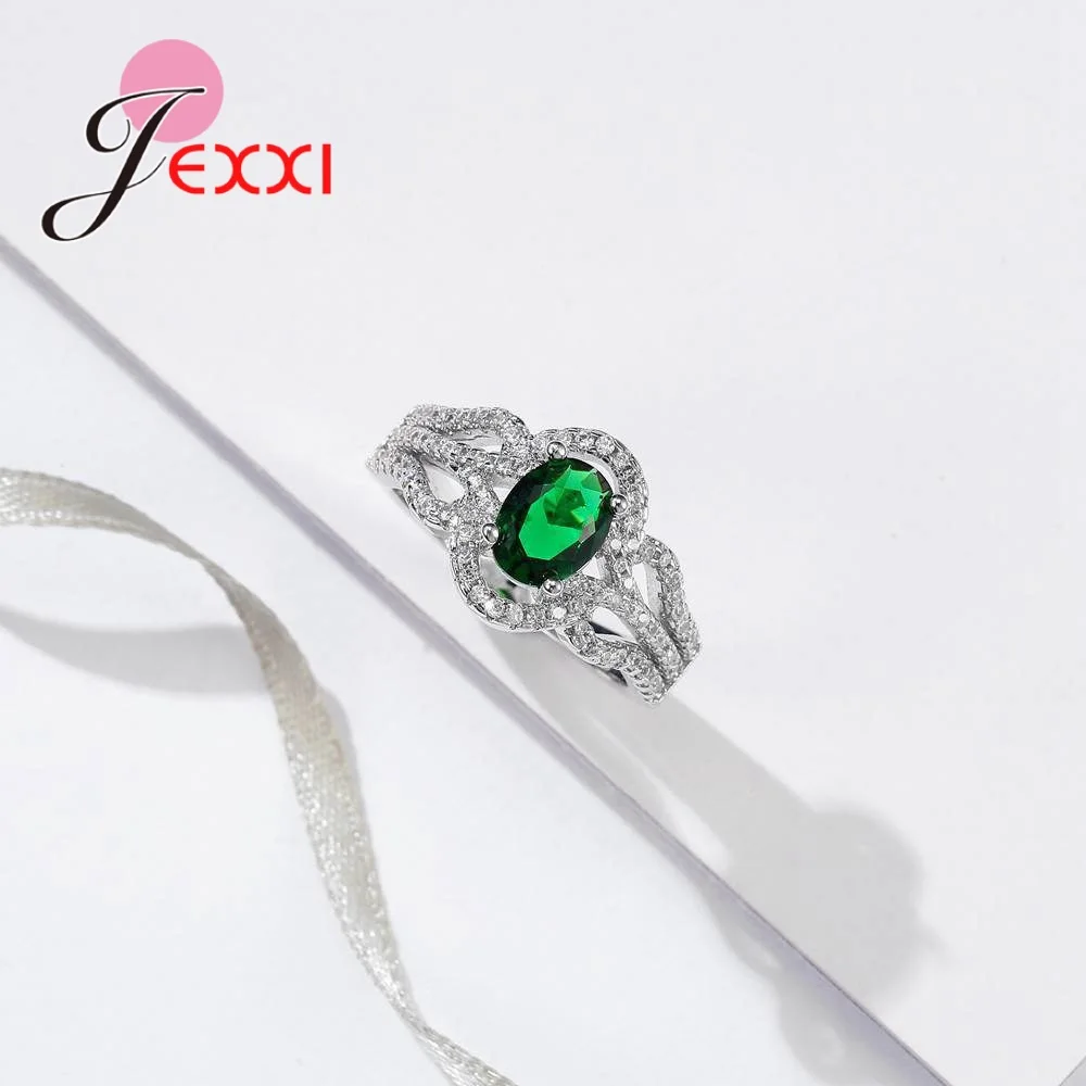 Fashion Classic 925 Sterling Silver Zirconia Austrian Crystals Wedding Rings for Women Wholesale Price Size 6 7 8 9 | Украшения и