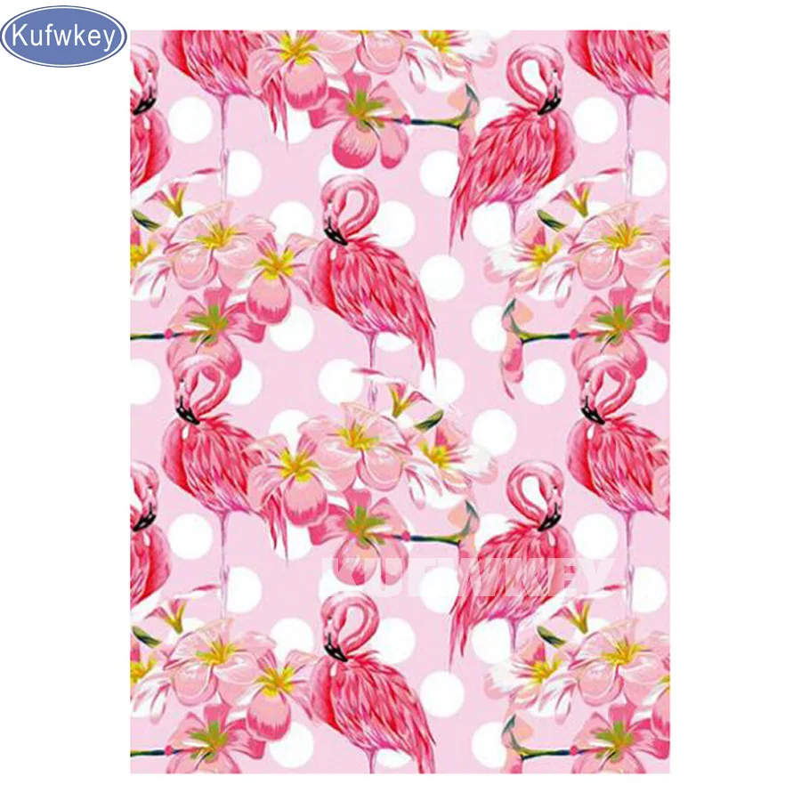 Алмазная вышивка Фламинго/цветок 5D DIY Рисование полный квадратный стежок Крестик 3D Мозаика пазл мазайка Современное украшение искусство на.