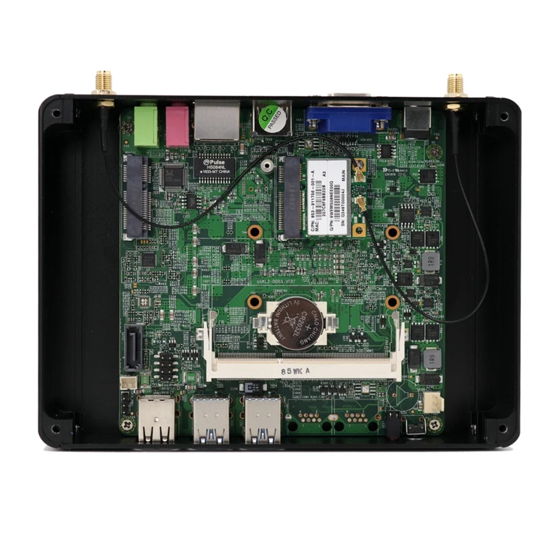 Новейший безвентиляторный мини-ПК Intel Core i3 i5 i7 Windows 10 Pro Barebone компьютер DDR3 2,4 GHz 4K HTPC WiFi HDMI VGA tv box