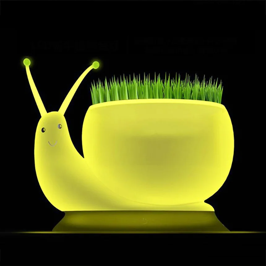 Cartoon Touch Sensor Snail LED Night Light Energy Saving USB Rechargeable Table Lamp Dimmable For Kids Children Decoration | Лампы и
