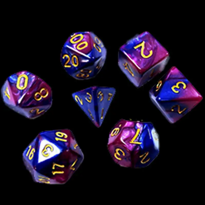 7 шт. набор игральных костей с эффектом туманности покер d& d d4 d6 d8 d10 d% d12 d20 многогранные TRPG игры rpg игры в кости