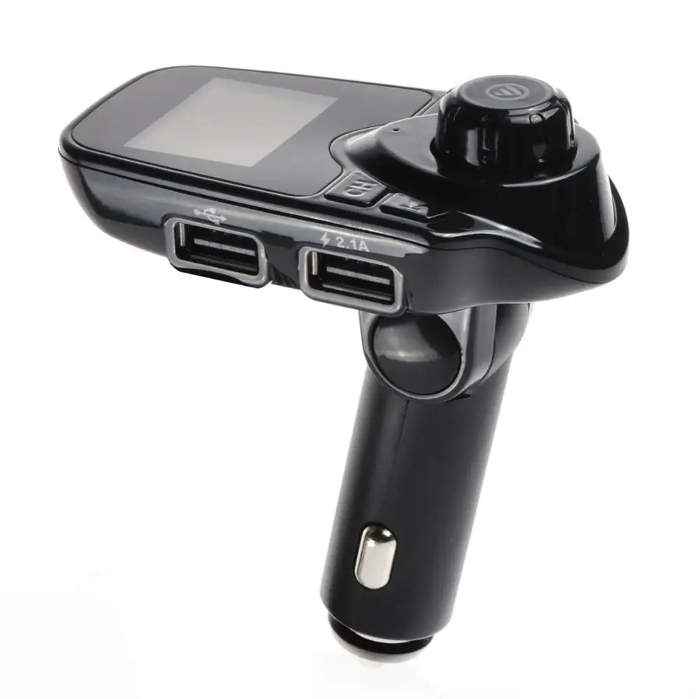Bluetooth Автомобильный MP3-плеер FM передатчик с двумя USB портами USB Зарядное устройство Bluetooth Handsfree car комплект Беспроводной радио аудио адаптер