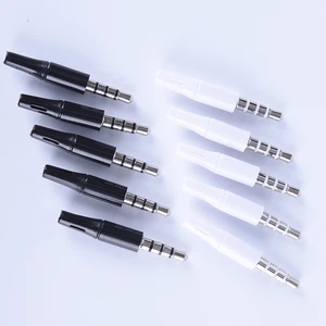 10 шт., новинка, 3,5 мм, стерео гарнитура, штекер, розетка 2,5 мм, 4 полюса, 3,5, аудио разъем, адаптер, разъем для телефона, белый и черный