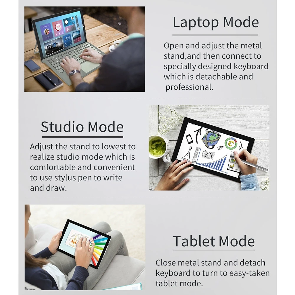 Планшетный ПК Jumper Ezpad GO, 11,6 дюймов, 4 Гб ОЗУ, 64 Гб ПЗУ, Windows 10, Intel Apollo Lake N3450, четырехъядерный процессор, 1920x1080, 4000 мАч