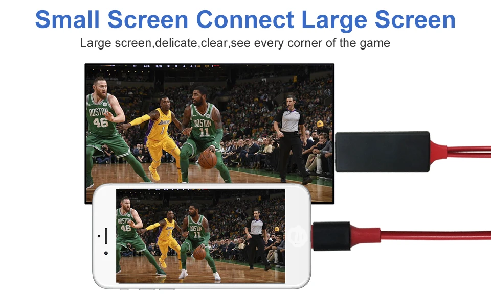 Для Lightning 8 Pin HD tv stick адаптер 1080P для apple tv для iPhone 7 6S Plus для chromecast для hdmi для cromecast