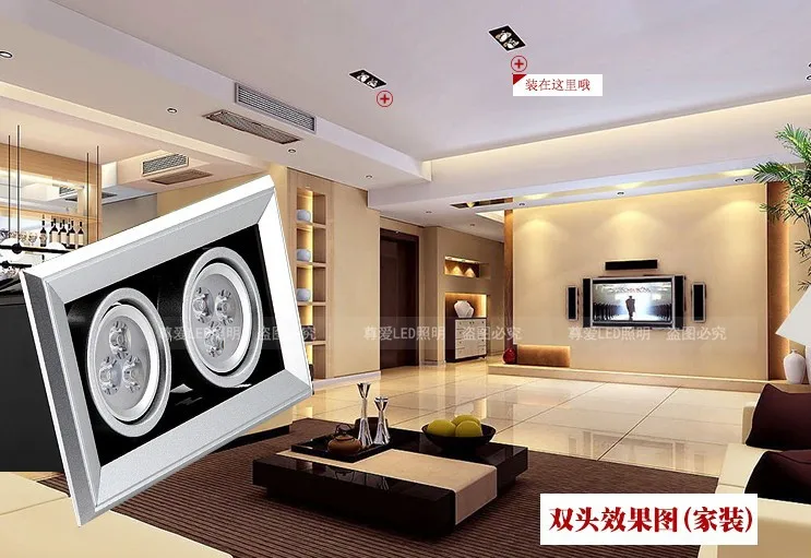 14 Вт Светодиодная лампа с одной головкой двойной слайдер регулируемый