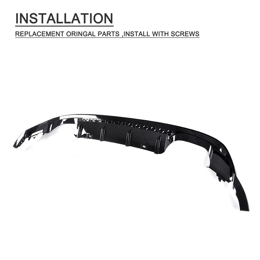Black PP Rear bumper lip spoiler diffuser For Volkswagen VW Golf 7 7.5 MK7 standard And GTI 2017 2018 Four Outlet|Амортизаторы| |