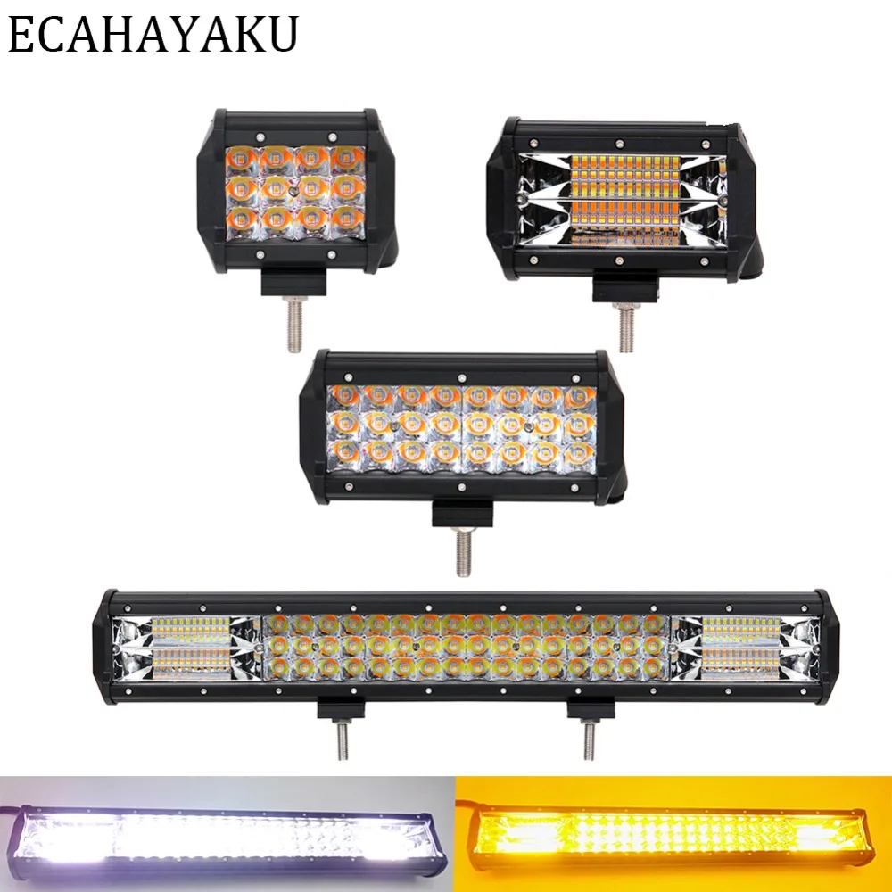 ECAHAYAKU 4 &quot36 Вт 5&quot 72 7 &quot20 20&quot 288 Автомобильный светодиодный светильник бар 4000 к 6000