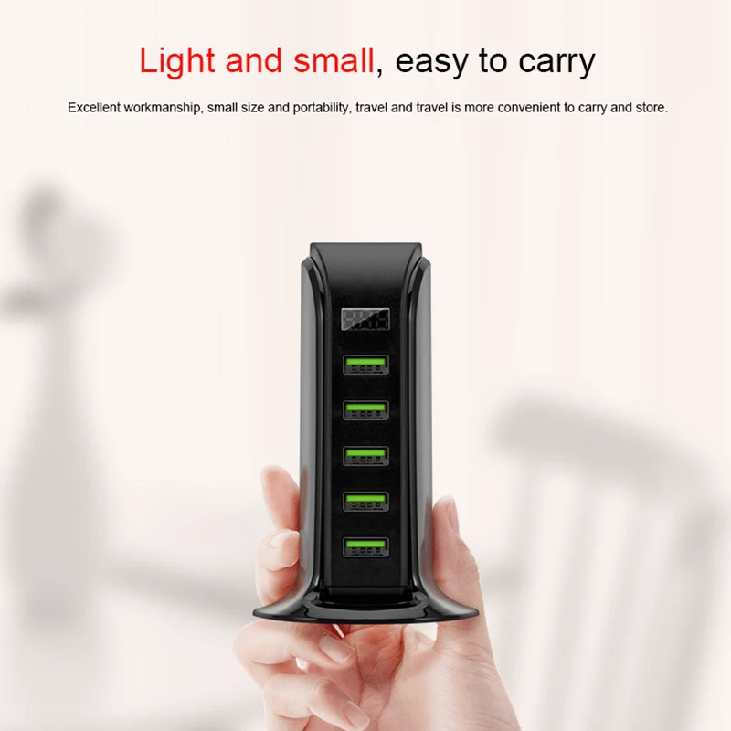 5 портов usb-хаб светодиодный дисплей зарядное устройство EU/US Plug мульти док-станция для зарядки с USB универсальный мобильный телефон настольное настенное зарядное устройство для дома