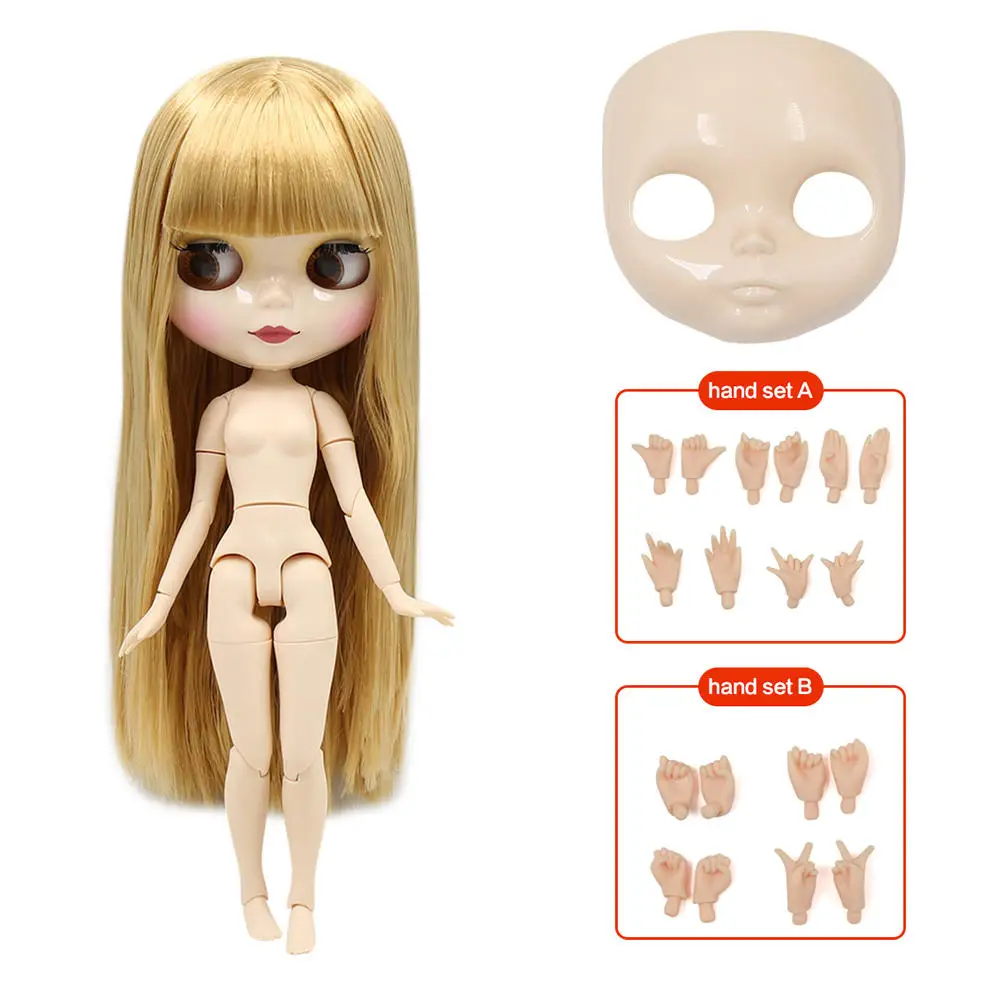 Joint body doll Blyth кукла ледяная фабрика шарнирное тело DIY обнаженные игрушки BJD модные куклы девочка подарок Специальное предложение Горячая Распродажа с лицом оболочки ручной набор A& B - Цвет: Joint body doll