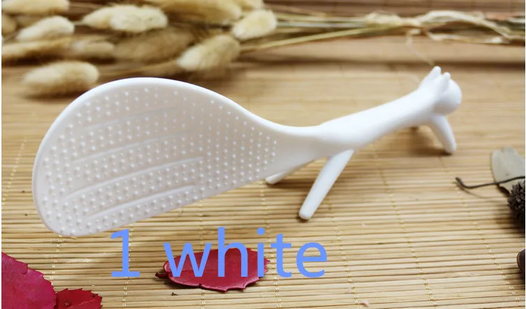 1 White Специальные ковши кухонный инструмент корейский милый модный кухонные принадлежности белка в форме ковша антипригарная рисовая ложка - Цвет: 1 White