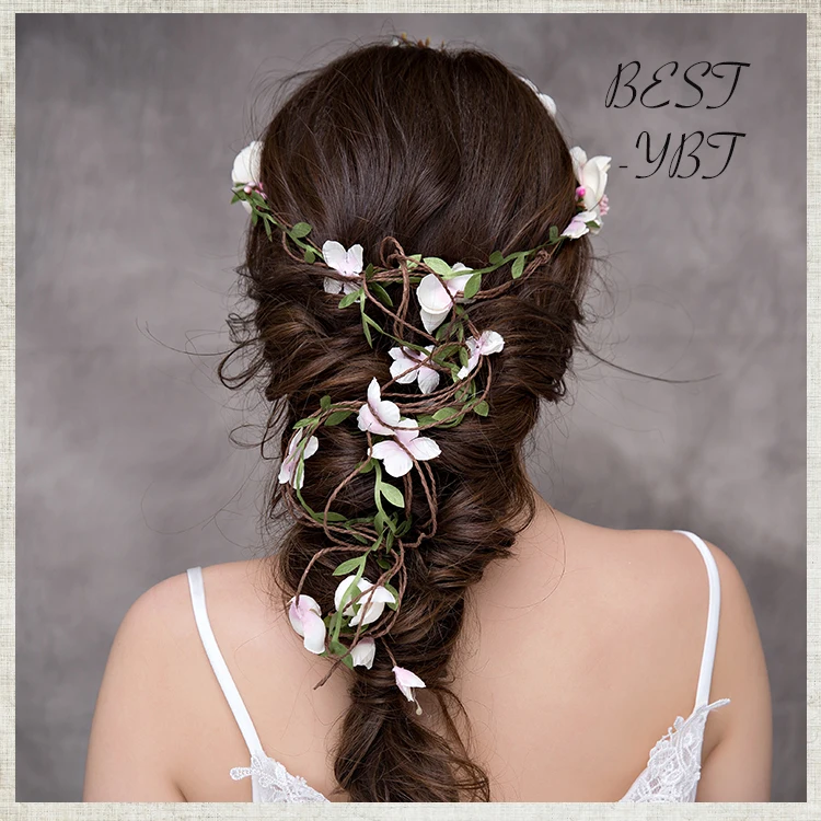 

High Quality Women's Small Flowers Hairband for Bride Bridesmaids and Flower Girl Beach Hair Accessories