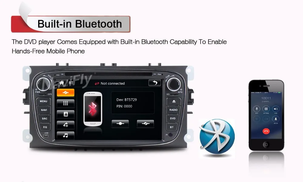 2DIN автомобильный dvd-плеер gps Navi для Ford Focus Mondeo Galaxy Kuga с аудио Радио Стерео головное устройство BT RDS карта Микрофон