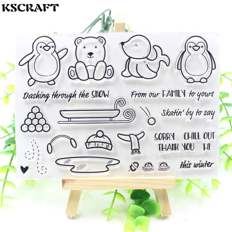 KSCRAFT милый прозрачный силиконовый штамп/печать для DIY скрапбукинга/фотоальбома