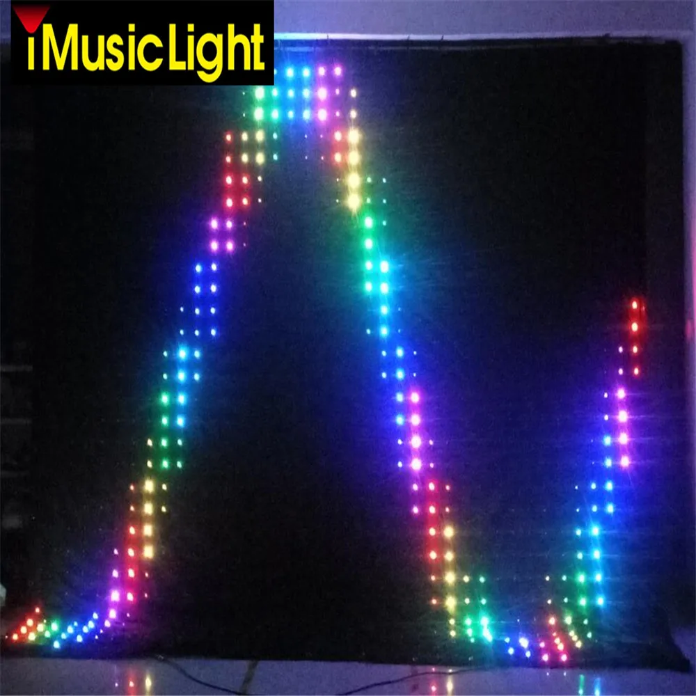 Р9 3x4 м гибкий светодиодный занавес RGB видео для сцены DJ Club Motiondrape PC управление с