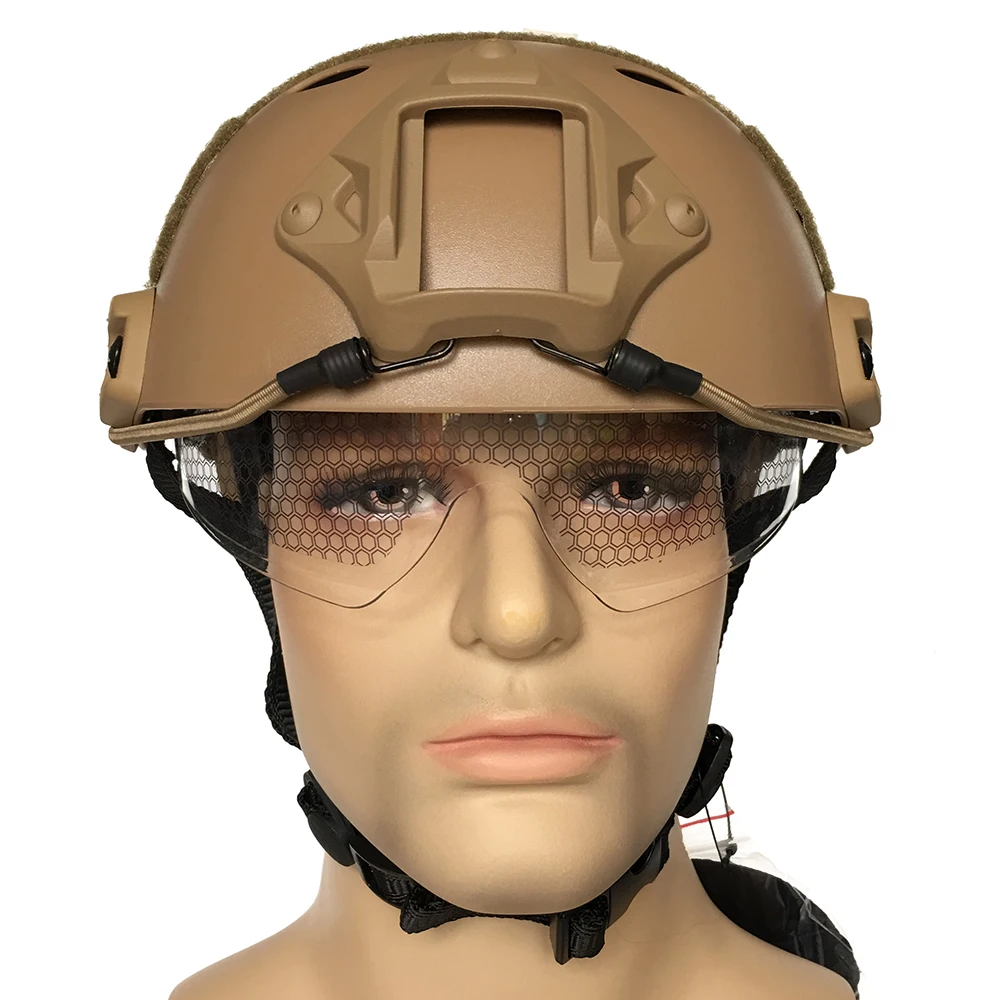 Быстрый Шлем с Goggle ABS пластиковые военные шлемы PJ стиль мотоциклетная велосипедная шляпа w/NVG Пейнтбол Wargame защитное снаряжение